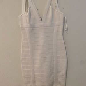 Guess White Mini Bandage Dress